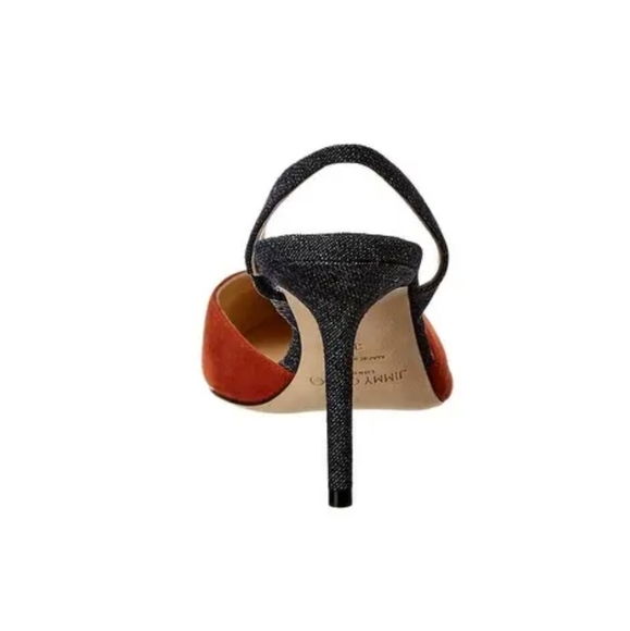 Jimmy Choo Thia 85 Leather & Suede Slingback Pump - Picture 4 of 11